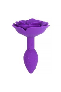 Plug anale viola a forma di rosa