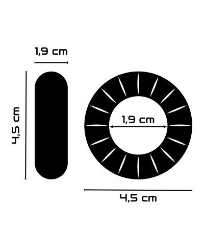 Anello fallico flessibile 4,5 cm PR07 nero