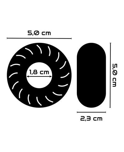 Anello fallico flessibile 5 cm PR08 nero