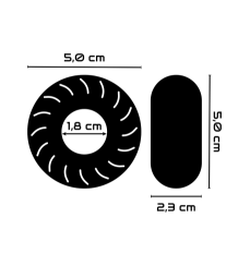 Anello fallico flessibile 5 cm PR08 nero