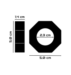 Anello fallico flessibile 5 cm PR10 nero