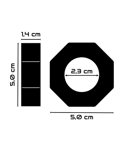 Anello fallico flessibile 5 cm PR10 trasparente