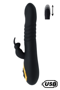 Vibratore rabbit Twist 2 nero