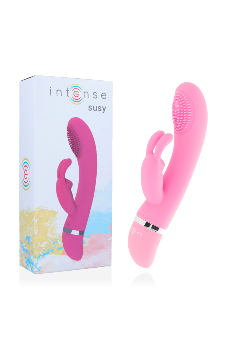 INTENSE SUSY VIBRADOR OSCILANTE SILICON RABBIT ROSA