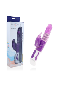 Vibratore rabbit rotante Guppy viola