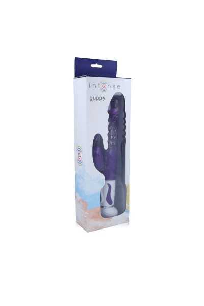 Vibratore rabbit rotante Guppy viola