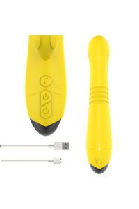 Vibratore rabbit multifunzioni Toky giallo