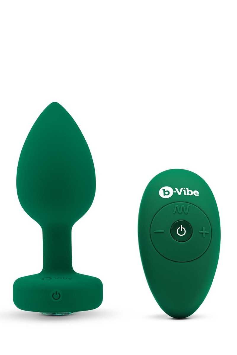 Plug anale vibrante Jewel M/L verde