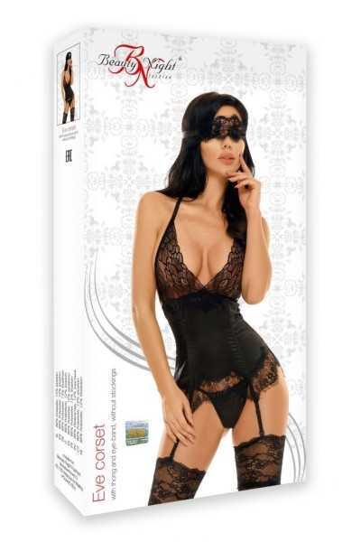 Corsetto e perizoma con maschera Eve