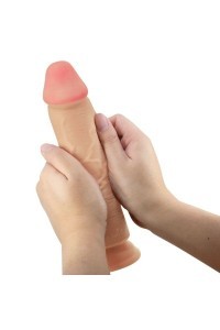 Dildo realistico con ventosa Sliding skin 23,4 cm natural