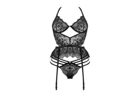 Set guepiere in pizzo e perizoma Lace Temptation