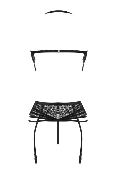 Set guepiere in pizzo e perizoma Lace Temptation