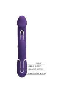 Vibratore rabbit multifunzioni Kampas viola