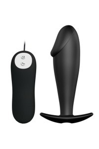 Plug anale nero a forma di pene