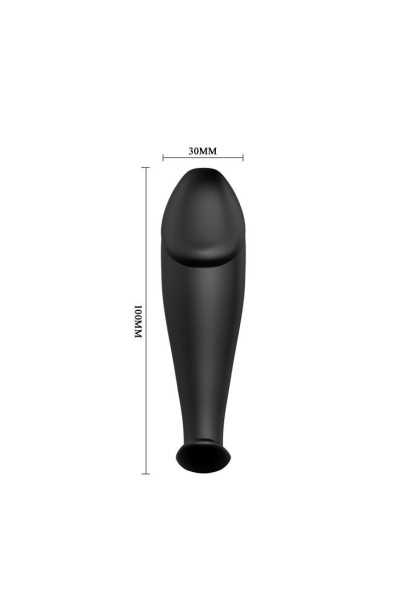 Plug anale nero a forma di pene