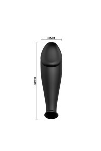 Plug anale nero a forma di pene