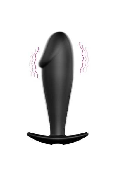 Plug anale nero a forma di pene