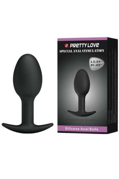 PRETTY LOVE PLUG ANAL SILICONA 6.5 CM NEGRO