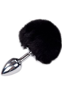 Plug anale Metal Anal Fluffy nero taglia L