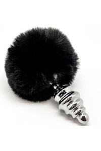 Plug anale Metal Anal Fluffy Twist nero taglia L