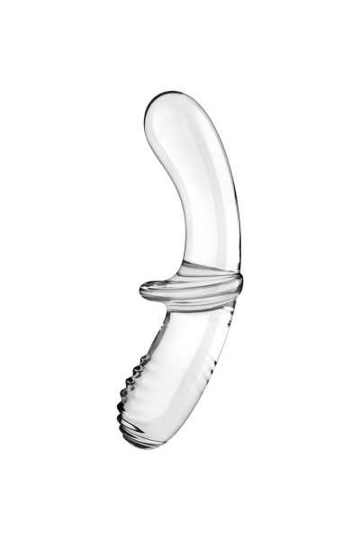 Dildo doppio in vetro trasparente Double Crystal