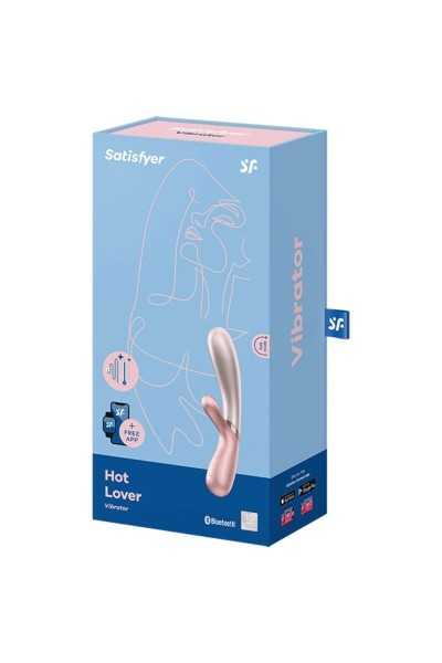 Vibratore rabbit con app Hot Lover rosa e beige