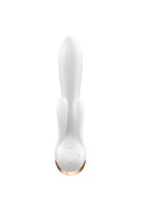 Vibratore rabbit con app Double Flex Bianco