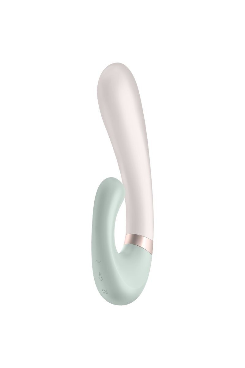 Vibratore rabbit con app Heat Wave bianco