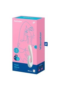 Vibratore rabbit con app Heat Wave bianco