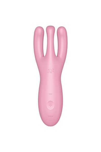 Stimolatore vaginale con app Threesome 4 rosa