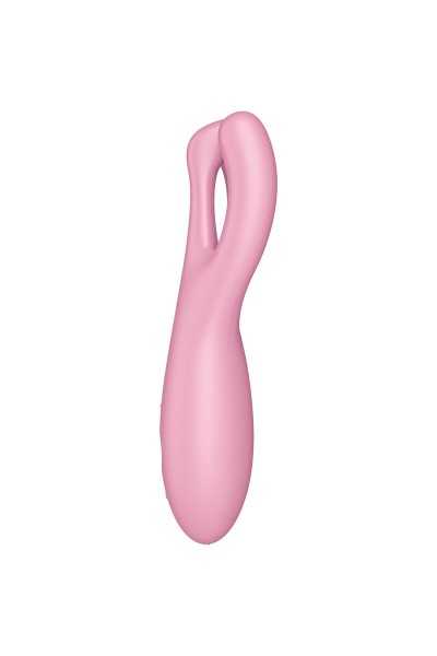 Stimolatore vaginale con app Threesome 4 rosa