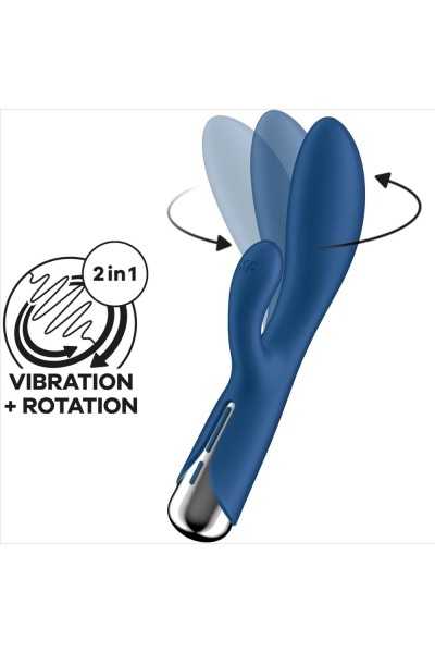 Vibratore rabbit Spinning 1 blu