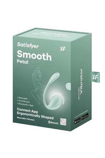 Vibratore punto G con app Smooth Petal verde acqua