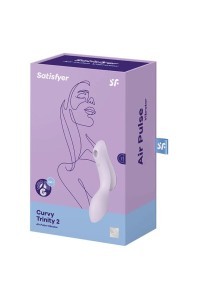 Vibratore punto G con stimolatore clitorideo Curvy Trinity 2  viola