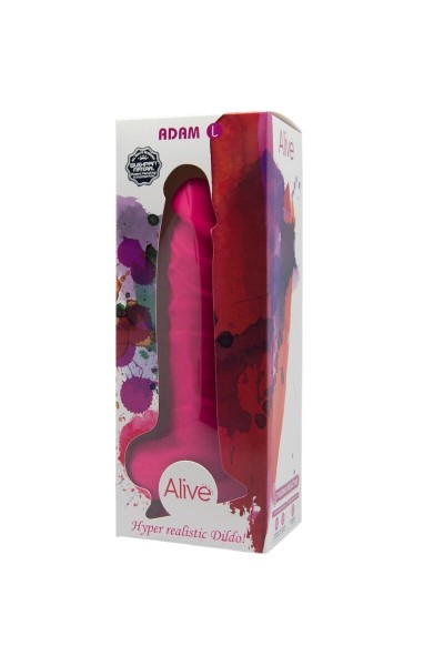 Dildo realistico Adam fucsia 19 cm