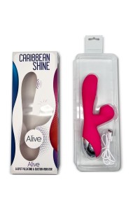 Vibratore rabbit con succhia clitoride Caribbean Shine Rosa - Alive