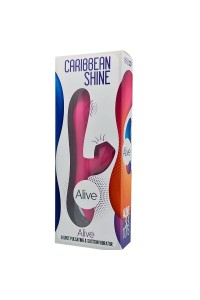 Vibratore rabbit con succhia clitoride Caribbean Shine Rosa - Alive