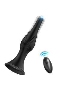 Vibratore anale telecomandato in silicone nero