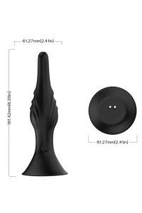 Vibratore anale telecomandato in silicone nero