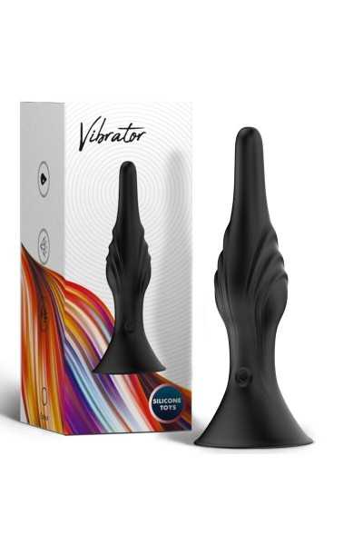 Vibratore anale telecomandato in silicone nero