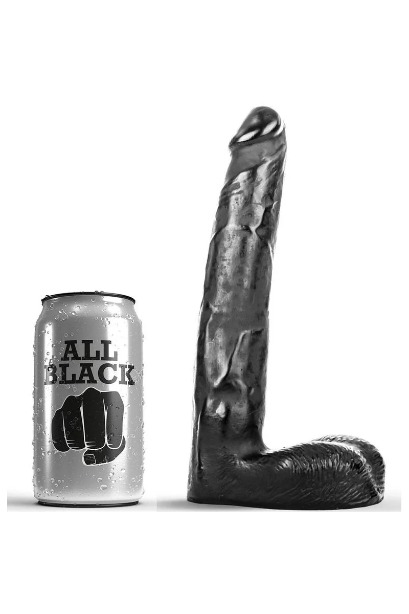 ALL BLACK DILDO REALISTICO 21CM