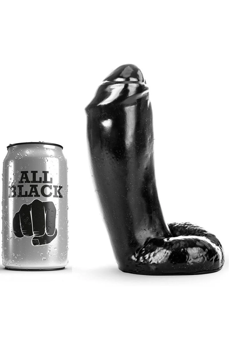 ALL BLACK DILDO REALISTICO 18CM