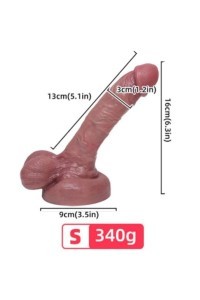 Dildo realistico con testicoli 13 cm