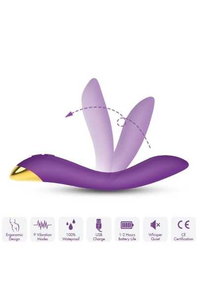 Vibratore punto G Flamingo viola