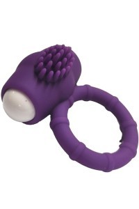 Anello vibrante in silicone viola