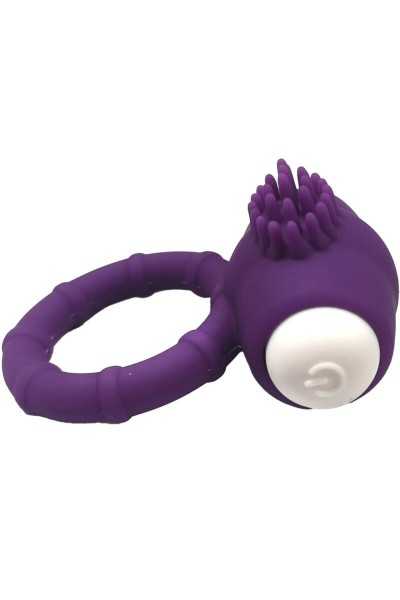 Anello vibrante in silicone viola