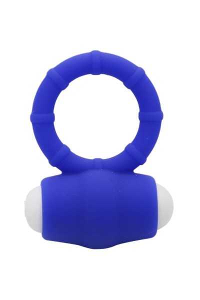 Anello vibrante in silicone blu