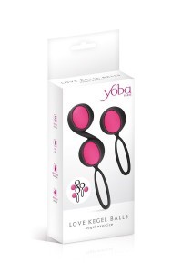 Kit 2 palline Geisha nero/rosa