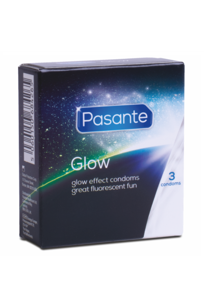 Preservativi fluorescenti Glow 3 pz