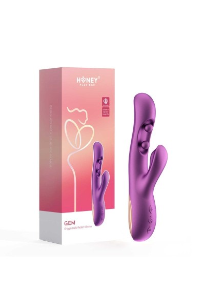 Vibratore rabbit con sensori di pressione e app Gem viola
